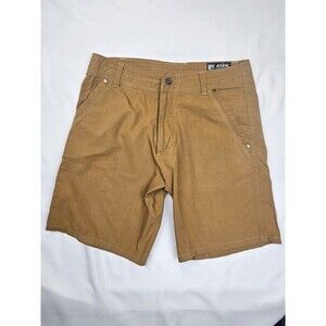 Kuhl Mens 32 X 10" Zip Cargo Shorts Tan Hiking Outdoor Lightweight